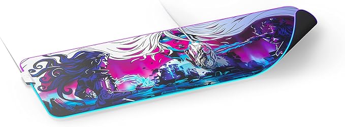 SteelSeries QcK Prism Gaming Mouse Pad - 2-Zone RGB Illumination - Real-time Event Lighting - Optimized for Gaming Sensors - Size XL - Neo Noir
