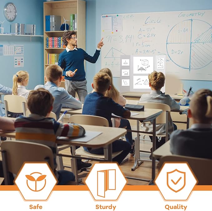 12 Pieces Tri Fold Poster Boards Bulk, Lightweight Science Display Boards, Trifold Presentation Display Board for Science Fair Project(14 x 22 Inch,White)