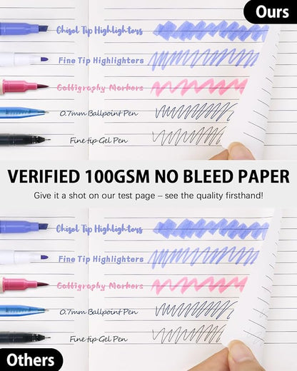 Hardcover Journal Notebooks, 10 Packs A5 Lined Journals Bulk for Writing 200 Pages/100Sheets, 8.4 x 5.8 inch, 10 Colors Classic Ruled Notebook for Work/Travel/College/Note Taking