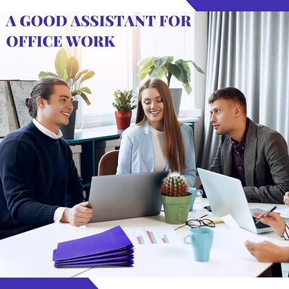 48 Pcs Classification Folders Bulk 2 Dividers File Folder with Fastener 2 Prongs Letter Size Pressboard Filefolders with 3.5 Inch Expansion for Organize Office Medical Document (Purple)