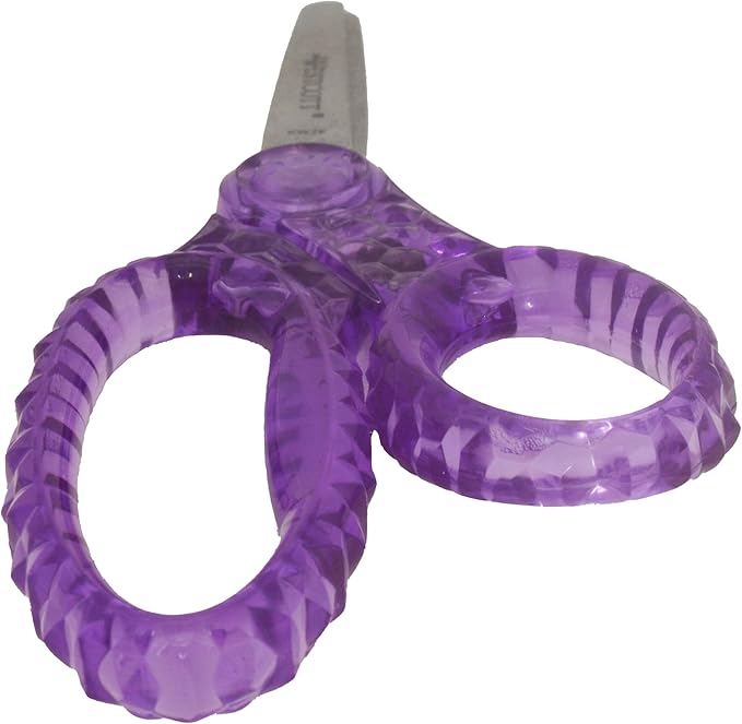 Westcott 5" GEM Crystal-Design Safety Scissors 12pk, Blunt-Tip for Kids Aged 4-7 - Scissors for School, Craft, Home, DIY, Classroom - Assorted Colors