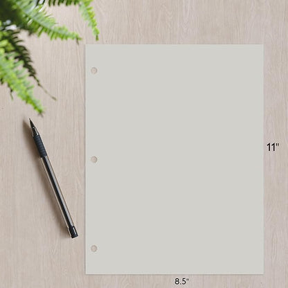 Copy And Printing Color Paper, 20 Lb. 3 Hole Punch 500 Sheets Per Ream. (Grey)