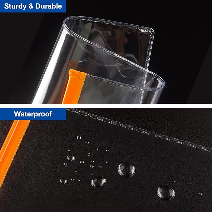 Tamaki 10 Pack Plastic Envelope Poly Zip Envelop Plastic Envelopes Files Zipper Folders, A4 Size, Letter Size, for School Office Supplies, 10 Color (13x9.5)