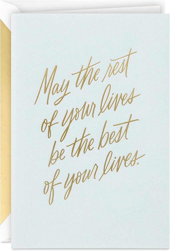Hallmark Signature Wedding Card, Bridal Shower Card, Engagement Card (Rest of Your Lives)