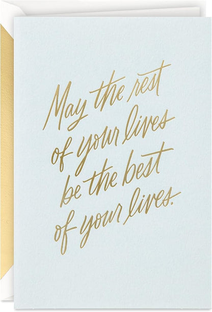 Hallmark Signature Wedding Card, Bridal Shower Card, Engagement Card (Rest of Your Lives)