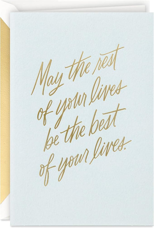 Hallmark Signature Wedding Card, Bridal Shower Card, Engagement Card (Rest of Your Lives)