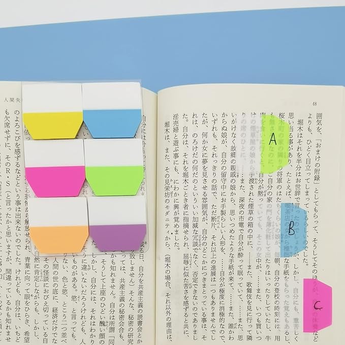 Sticky Index Tabs 1 Inch Page Markers Flags Page Notes Sticker Page Tabs Sticky Tabs for Binders Bookmarks Notebooks File (720pcs)