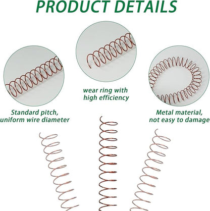 Rayson 15.9mm Spiral Metal Coil for Binding, 4:1 Pitch, 48-Loops, 5/8" Metal Coils Binding 140 Sheets Capacity, Multicolor & Pack of 100