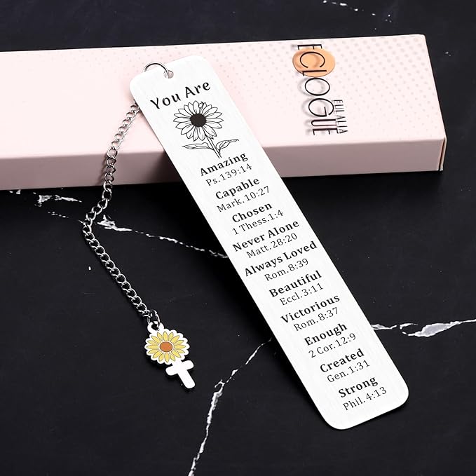 Stocking Stuffers for Women, Stocking Stuffers for Girls, Baptism Gifts for Girl, Confirmation Gifts for Teen Girls, First Communion Gifts for Girls Religious Bible Bookmark Christian Gifts for Women