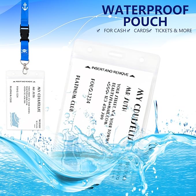 Cruise Lanyards, 4 PCS Lanyards for Cruise Ship Cards, Badge Holder Lanyard with Detachable Buckle, Waterproof ID Badge Holder for Cruises Ships Key Cards, Cruise Ship Essentials