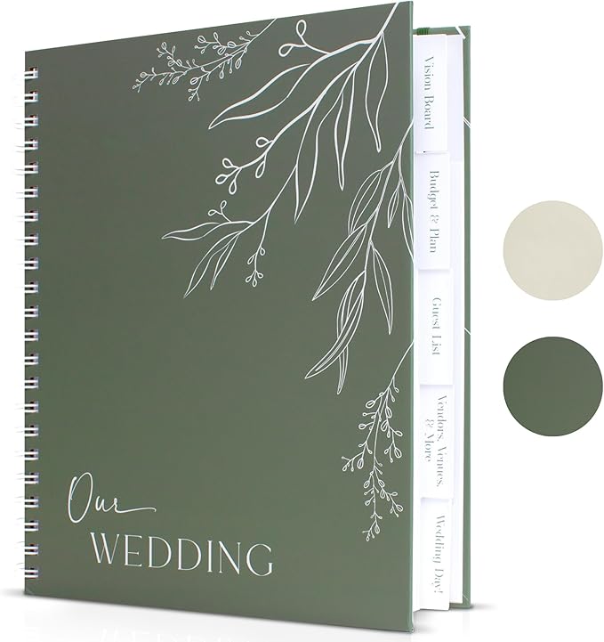 Beautiful Minimalistic Wedding Planner Book and Organizer - Enhance Excitement and Makes Your Countdown Planning Easy - Unique Engagement Gift for Newly Engaged Couples, Future Brides and Grooms