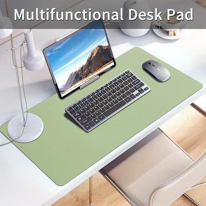 Bloss Green Desk Mat, Desk Matt for Desktop, Large Leather Desk Pad, Desk Pad Mat Waterproof, Computer Mat for Office Work/Home/Decor (31.5 x 15.7 Inches)
