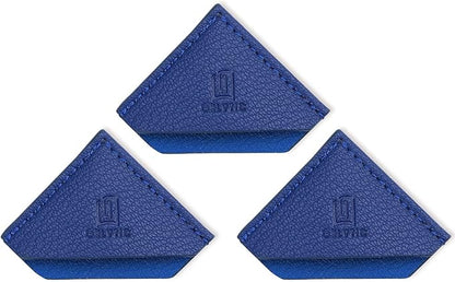 3 Pieces Leather Bookmarks Handmade Page Marker for Men Women, Faux Leather Page Clips Corner Book Markers for Teachers Gift for Writers Bookworm Book Lovers (06-Blue)