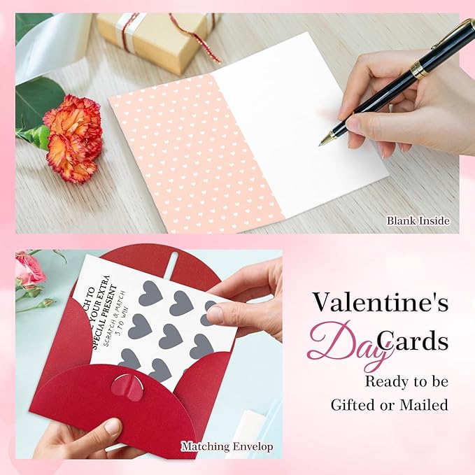 FaCraft Funny Valentines Day Cards for Him Boyfriend Husband Fiance 4 x 6 Date Scratch Off Cards Naughty Dirty Inappropriate Raunchy Valentines Day Gifts Anniversary Birthday Cards with Envelope