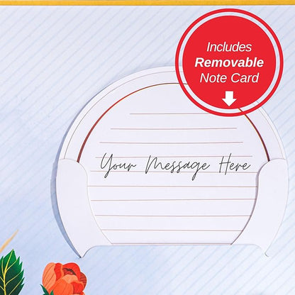 Paper Love 3D HugePop Red Roses Pop Up Card, with Detachable Paper Flower Bouquet, Gift For Birthday, Anniversary, All Occasion - Jumbo 10" x 14" Cards - Includes Envelope and Note