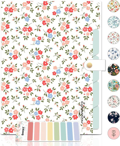 Sooez File Folders Organizer, Folders with 5 Pockets, Folders for Documents w/Sticker, Accordion File Organizer, Paper Receipt Bill Filing Organizer, School College Office Travel Essentials Supplies