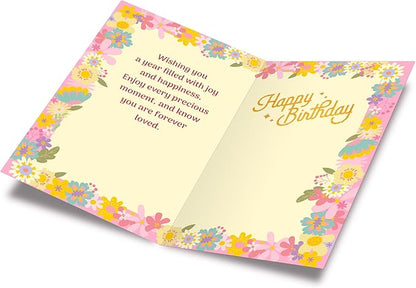 Prime Greetings Daughter Birthday Card, Made in America, Eco-Friendly, Thick Card Stock with Premium Envelope 5in x 7.75in, Packaged in Protective Mailer
