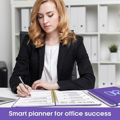 2026 Planner, Weekly and Monthly Calender Planner, Jan 2026 to Dec 2026, Hardcover 2026 Calendar Planner Book with Tabs & Inner Pocket, Office Home School Supplies for Women & Men - A4 (8.5" x 11"), Periwinkle Blue