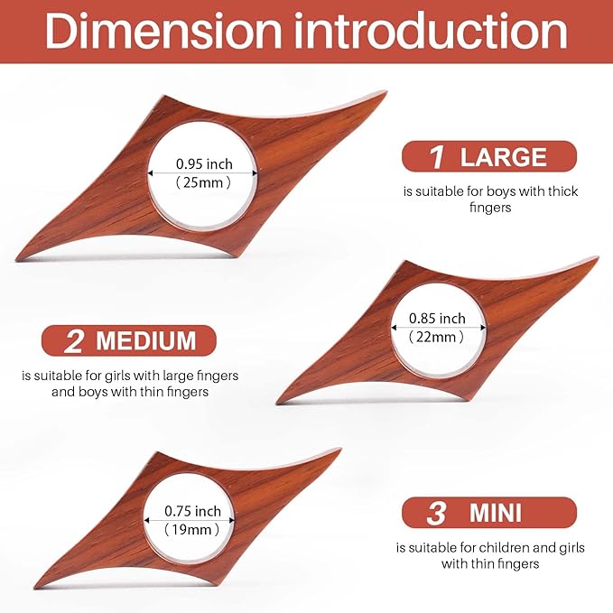 Handmade Wooden Book Page Holder - Red Walnut Thumb Bookmark -a Novel Reading Accessories Gifts for Readers, Lovers Gifts, Bookworm, Literary (Red Walnut, Large - 0.95”)