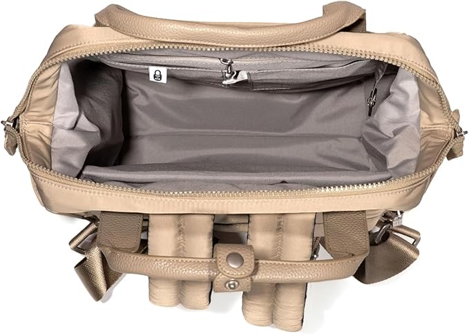 Baggallini Chelsea Laptop Backpack, Taupe Twill