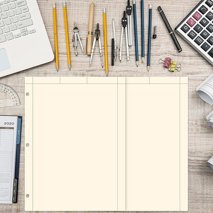 Seajan 2 Pcs Engineering Computation Pad Engineer Pad 8.5 x 11 Inches Engineering Notebook Graph Paper Notebook, 5 Squares Per Inch Evidence Engineering Pad, 100 Sheets/Pack (Yellow)