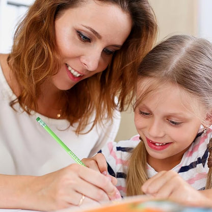 Epakh 100 Pcs Inspirational Pencils Color Changing Pencils Bulk with Eraser HB Wooden Pens Gift for Kids Students Classroom Christmas Party(Bright Colors,Classic Style)