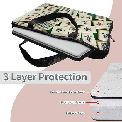 Universal Tablet Laptop Sleeve Case 10 inch, Mahjong Slim Carrying Case Durable Handbag Travel Laptop Bag for 7 to 10-inch Laptops/Notebook/Kids Tablet/ipad/eBook Readers