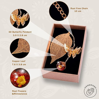 Toirxarn Gold Leaf Bookmark with Butterfly Charm - Elegant Bookmarks for Women, Book Lovers Gifts, Book Marker for Reading, Teacher Appreciation Gifts, Unique Birthday Gifts, Religious Gifts