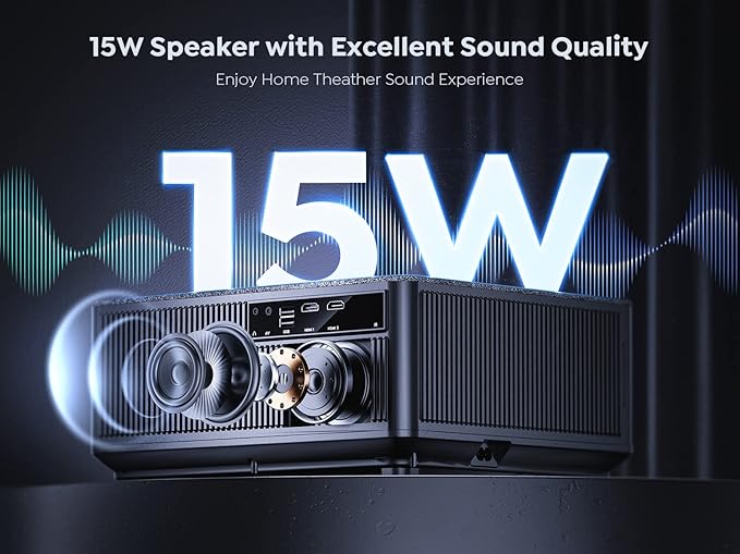 YABER K1 Projector 650 ANSI Ultra Bright, Home Theater Movie Projector with WiFi 6 and Bluetooth, Native 1080P& 4K Supported &Auto Screen&Full-Sealed Engine, Wireless Casting/HDMI/USB/TV Stick/PPT