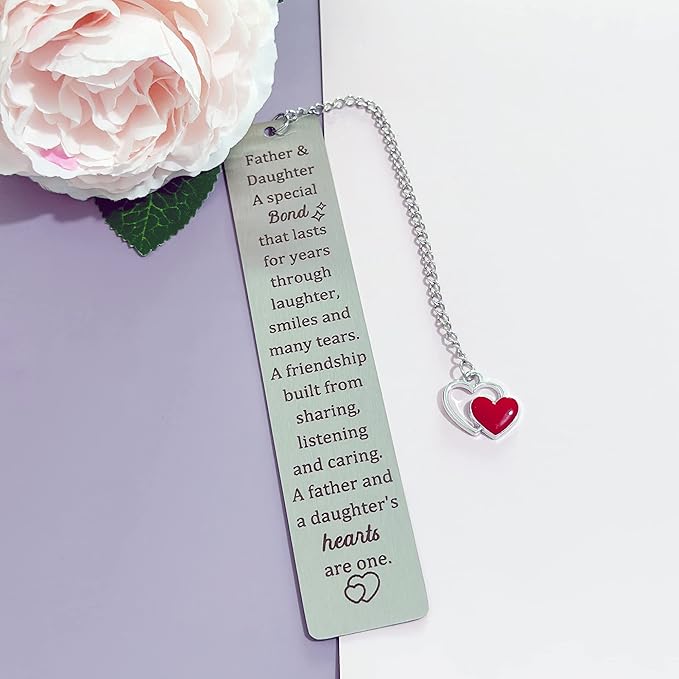Dad Bookmarks Fathers Day Appreciate Gift Man Bookmarker Father Daughter A Link Can Never Be Undone Birthday Present Retirement Appreciate Love Quotes Keepsakes Christmas Thanksgiving Book Accessory