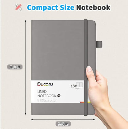 Lined Journal Notebook, 16 Pack, 180 Pages, A5 Journals for Writing, 100 GSM Thick Paper, Small Notebooks Daily Journal for Women Men Work, Business, School, Travel Supplies