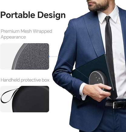 Conference Speaker and Microphone, Bluetooth Speaker with Microphone, 360° Voice Pickup, AI Noise Reduction, Dual Connectivity, USB C Conference Room Microphone for Meetings, NewPie