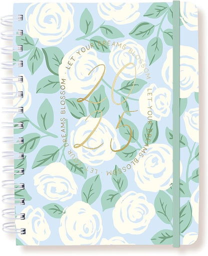 18 Month Hardbound Spiral Planner by Graphique, Jul. 2024 – Dec. 2025 Calendar, Weekly and Monthly Spreads, Page Tabs, Reminder Stickers, 6” x 8”