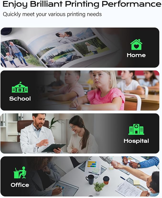 936e Ink Cartridge with Chip Combo 4-Pack Replacement for HP 936 936e Ink Compatible for HP OfficeJet Pro 9125e 9135e 9110b 9128e 9130b Wide Format 9730e OfficeJet 9122e Printers Inkjet Printer 936XL