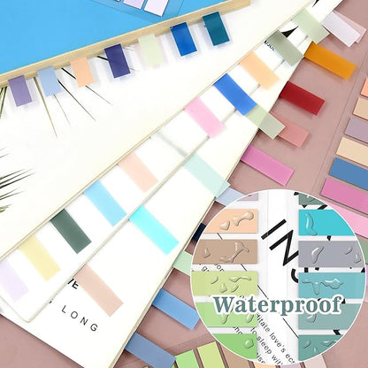 SIQUK 4200 Pieces Sticky Tabs for Annotating Books Tabs Morandi Sticky Flags Clear Transparent Page Markers Strip Page Flags Colored Tabs Writable and Repositionable Book Annotation Tabs