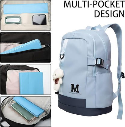 Boys and Girls Insulated Lunch Bag Set Backpack, Youth School Backpack, Children's Backpack, Laptop Backpack (blue)