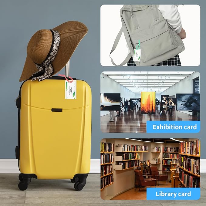 100 Pack 5 Mil Laminating Pouch with Colorful Loop 2 1/2" x 4 1/4" Luggage Tag Laminating Pouches with Slot Hole Thermal Laminate Pouch Tags Kit Resealable for Work Permits Pass Cards Student ID Cards