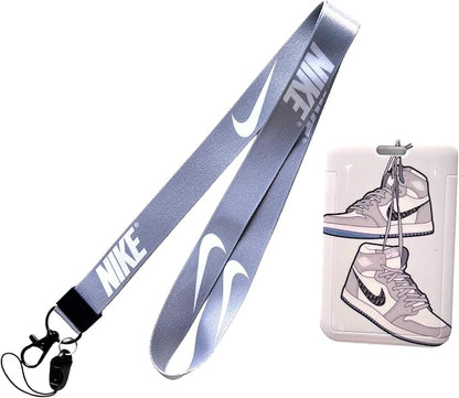 AllStyle By Patel Neck Strap Compatible Lanyard With ID Holder Suitable for Women Men Kids (Grey Lanyard + Grey ID Holder)