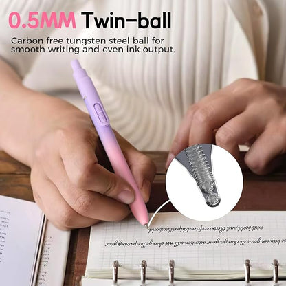 8 Pcs Gel Pens, 0.5mm Quick-dry Black Ink Pens Fine Point Smooth Writing Pens, High-End Series Pens for Journaling Note Taking, Cute Office School Supplies Gifts for Women Men