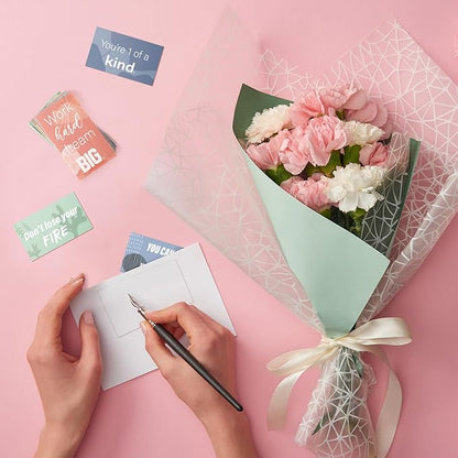 Jinei 300 Inspirational Affirmation Cards Positive Motivational Cards Small Mini Encouragement Quotes for Women Mother's Day Church(Bohemian)