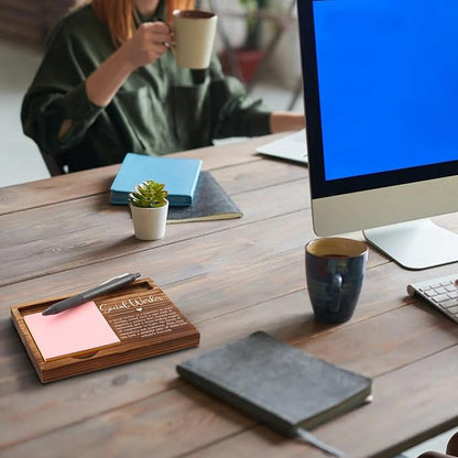 Social Worker Sticky Note Holder, Social Worker Gifts, Thank You Appreciation Quote Gifts for Social Worker Women Men Coworker Self-Stick Note Pad Holders ZSS24