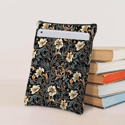 Botanical Book Sleeve, Classic Flower Book Covers for Paperbacks, Floral Book Pouch Book Protector, Book Lovers Gifts for Women Girls Freind, Book Accessories Book Club Gifts Christmas Birthday Gifts
