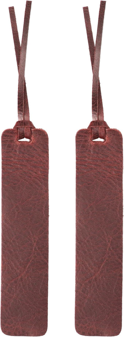 Londo Genuine Leather Handmade Bookmark (Set of 2) (Knotted, Damson)