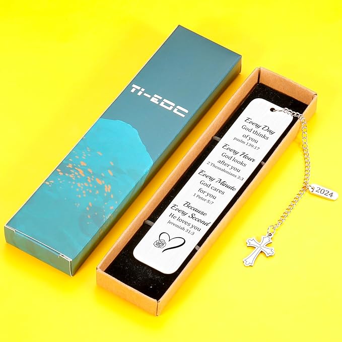 Baptism Gifts for Teen Boys Christening Bookmark for Him Her Friends Bible Verse Bookmarks Catholic 2024 Graduation Gifts for Her Him Christmas Gifts for Son