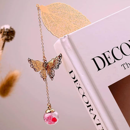 Toirxarn Metal Leaf Bookmark - Unique Gift for Women Ideal for Birthday Teacher Appreciation Mother's Day, Chic Literary Accessory & Elegant Reading Companion for Readers and Book Lovers
