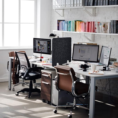 4 Pcs Acoustic Desk Divider Desktop Privacy Panel 16 x 20 Inch Divider for Desk Cubicle Office Desk Separator Panel Sound Absorbing Noise Reducing Tabletop Divider for Visual Distractions