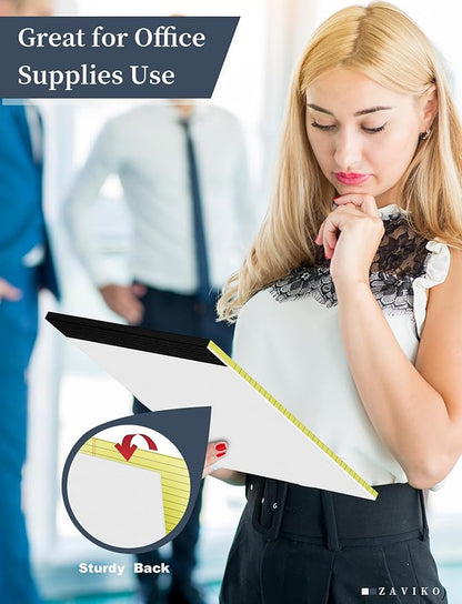 Yellow Legal Pads 8.5 x 11, 6 Pack, Wide Ruled, Yellow Note Pads 8.5 x 11, Writing Pads 8.5 x 11, Easy Tears Off, Double Sided, Cardboard Backing, Pads of Paper, 70 GSM Yellow Paper, 30 Sheets/Pad