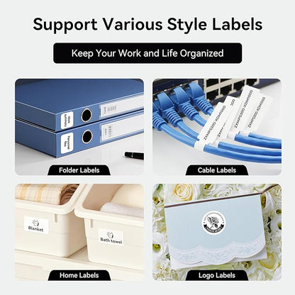 NIIMBOT B1 Label Maker Machine with Tape, Thermal Label Printer Easy to Use for Office, Home, Business, 2 Inch Label Maker with 2'' x1.18'' Labels-230pcs/Roll