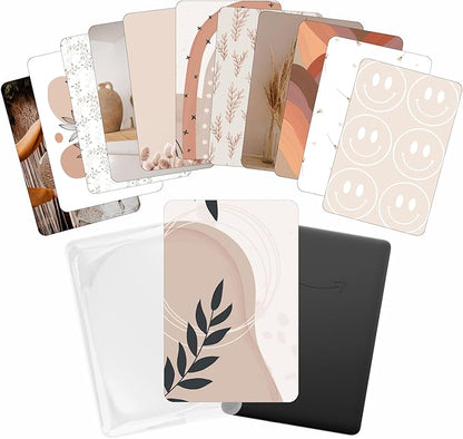 E-reader Cardstock Paper Inserts for Clear Case | 12 pk 4.88 x 6.73” inches Paper White 11th Generation 6.8" Screen Compatible Put Behind Case Colorful Floral Designs Change Out (Design Mix 5)