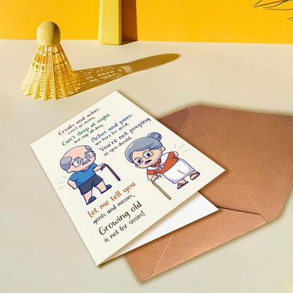 Funny Happy Birthday Card, Humorous Birthday Card, Funny Birthday Card For Him, 50th 60th 70th 80th 90th Birthday Card, Birthday Card Suitable For Grandpa and Grandma